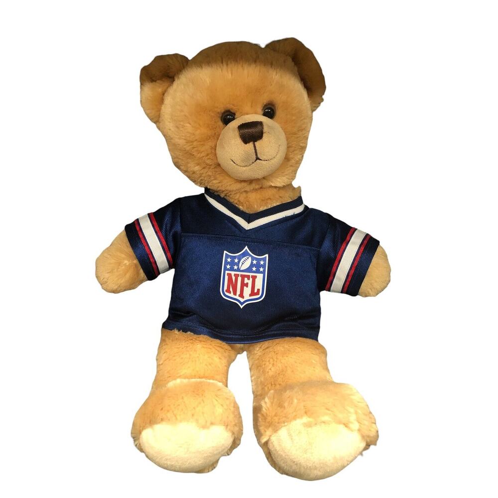 Brown Build A Bear with NFL Blue Jersey Super Bowl National Football League